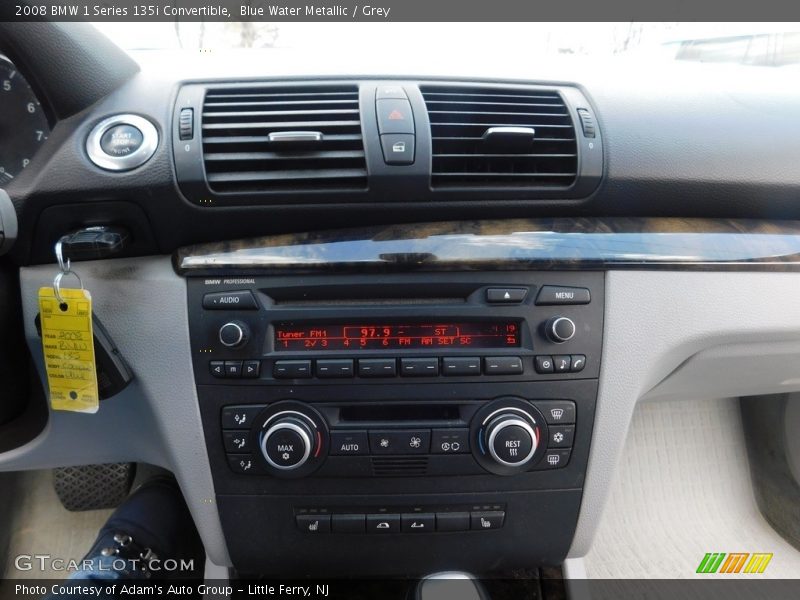 Blue Water Metallic / Grey 2008 BMW 1 Series 135i Convertible