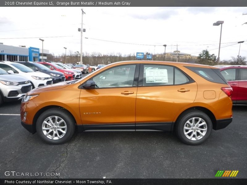 Orange Burst Metallic / Medium Ash Gray 2018 Chevrolet Equinox LS