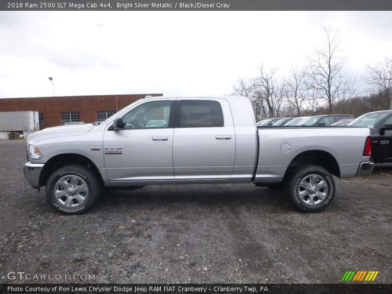 Bright Silver Metallic / Black/Diesel Gray 2018 Ram 2500 SLT Mega Cab 4x4