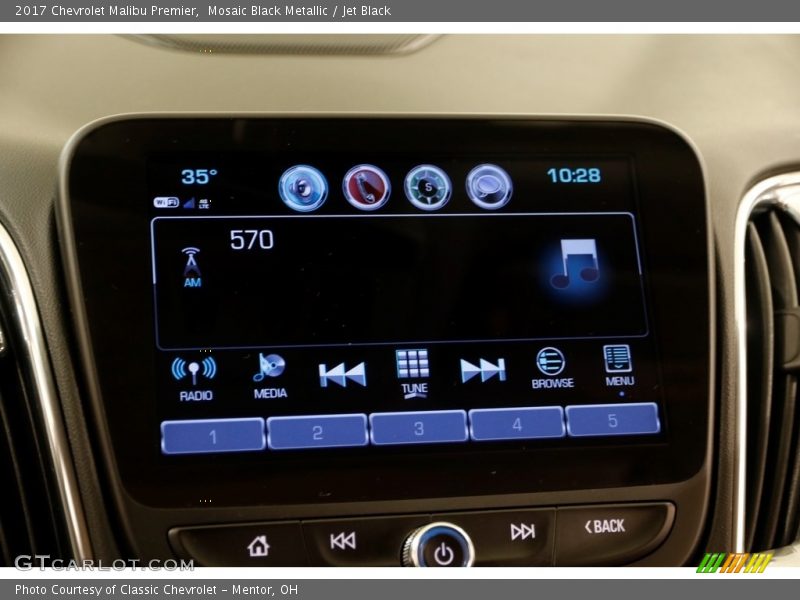 Mosaic Black Metallic / Jet Black 2017 Chevrolet Malibu Premier