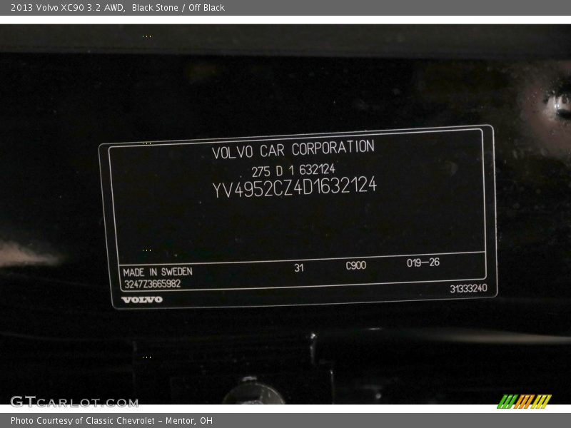 Black Stone / Off Black 2013 Volvo XC90 3.2 AWD