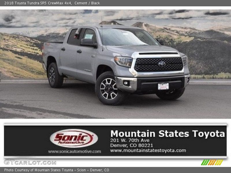 Cement / Black 2018 Toyota Tundra SR5 CrewMax 4x4