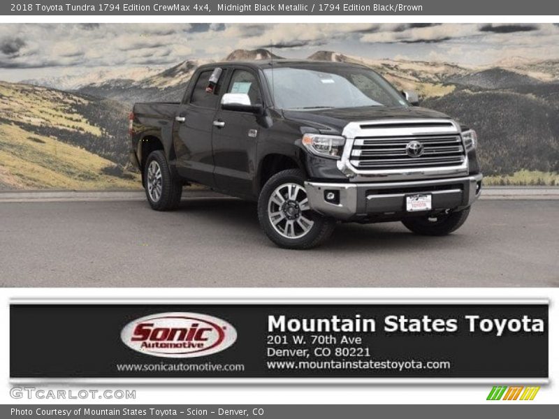 Midnight Black Metallic / 1794 Edition Black/Brown 2018 Toyota Tundra 1794 Edition CrewMax 4x4