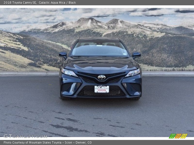 Galactic Aqua Mica / Black 2018 Toyota Camry SE