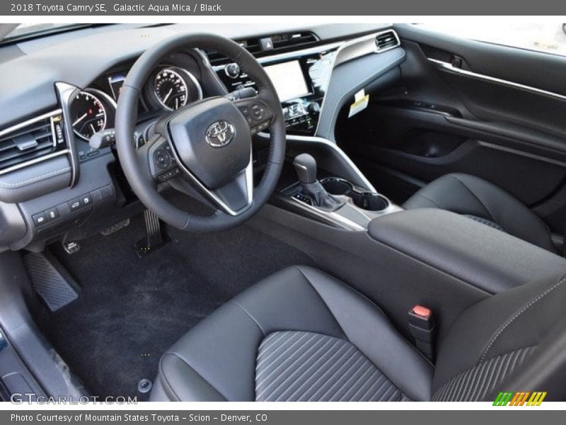 Galactic Aqua Mica / Black 2018 Toyota Camry SE