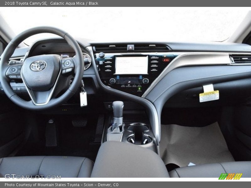 Galactic Aqua Mica / Black 2018 Toyota Camry SE