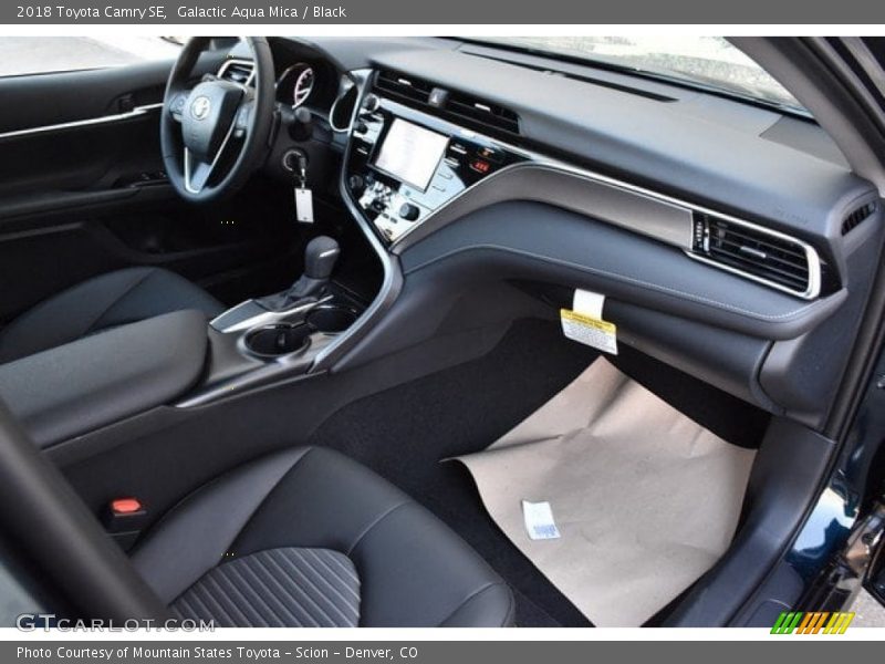 Galactic Aqua Mica / Black 2018 Toyota Camry SE