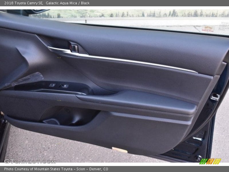 Galactic Aqua Mica / Black 2018 Toyota Camry SE