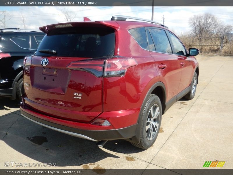 Ruby Flare Pearl / Black 2018 Toyota RAV4 XLE AWD
