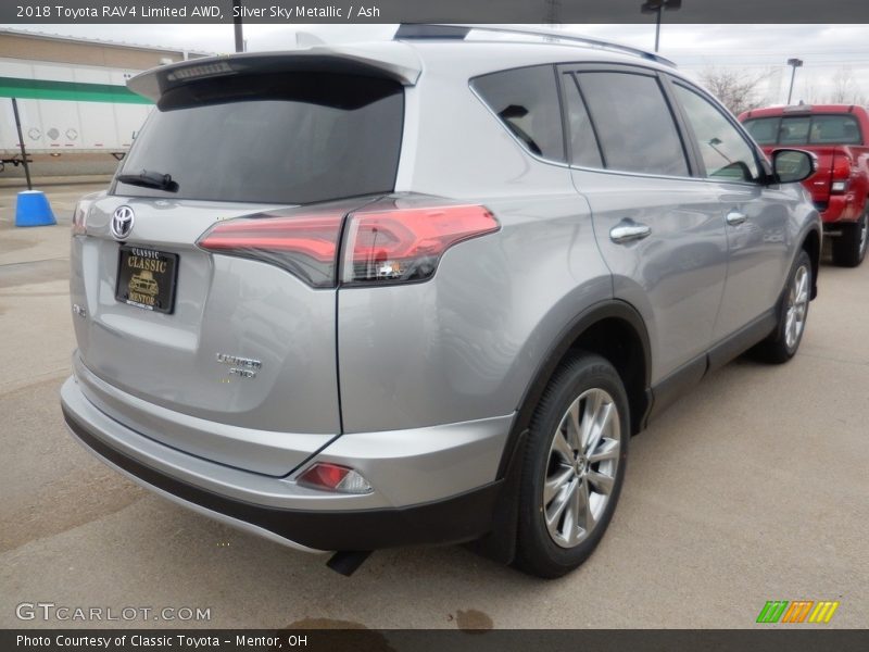 Silver Sky Metallic / Ash 2018 Toyota RAV4 Limited AWD