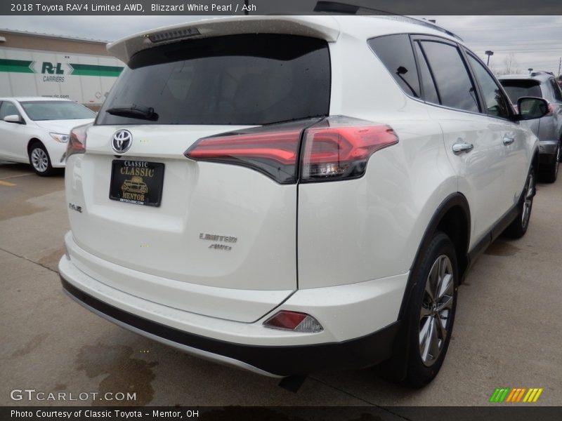 Blizzard White Pearl / Ash 2018 Toyota RAV4 Limited AWD
