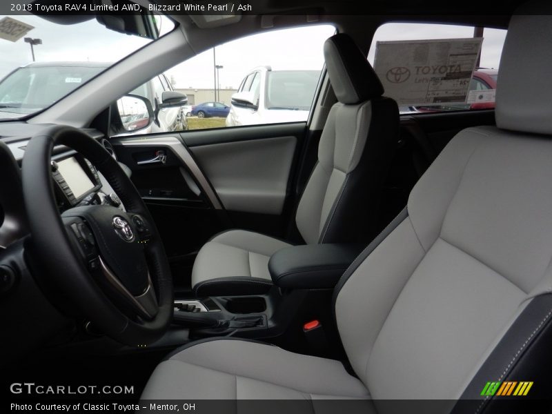 Blizzard White Pearl / Ash 2018 Toyota RAV4 Limited AWD