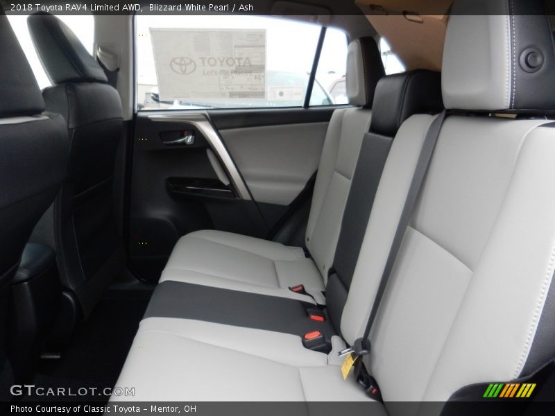 Blizzard White Pearl / Ash 2018 Toyota RAV4 Limited AWD