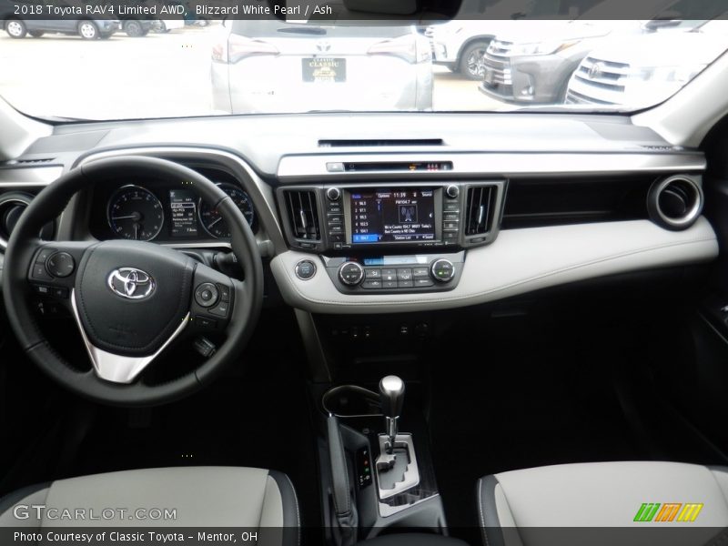Blizzard White Pearl / Ash 2018 Toyota RAV4 Limited AWD