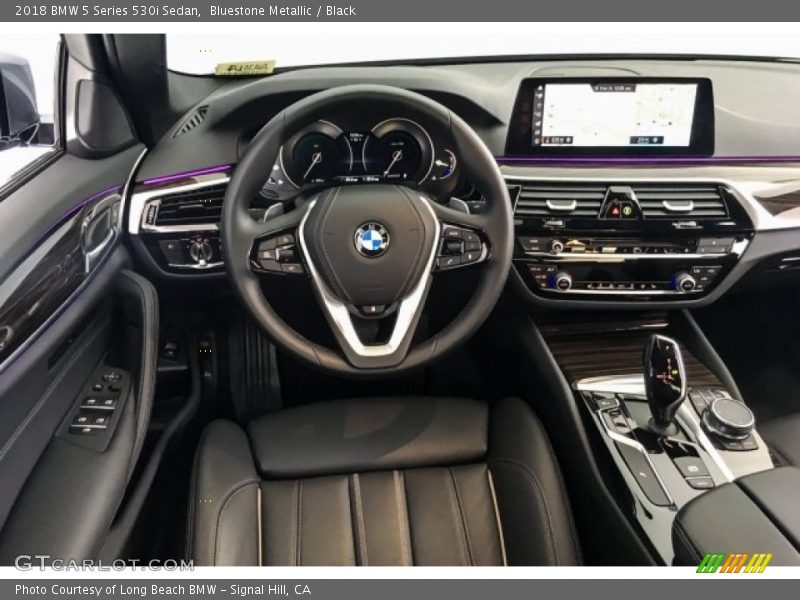 Bluestone Metallic / Black 2018 BMW 5 Series 530i Sedan