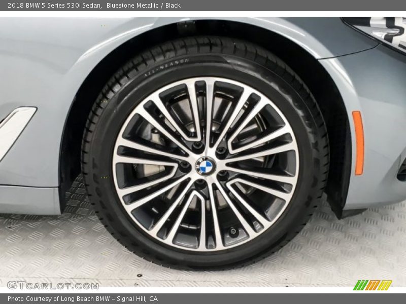 Bluestone Metallic / Black 2018 BMW 5 Series 530i Sedan