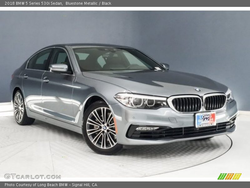 Bluestone Metallic / Black 2018 BMW 5 Series 530i Sedan
