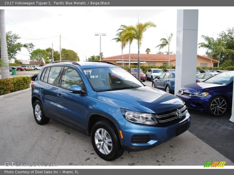 Pacific Blue Metallic / Beige/Black 2017 Volkswagen Tiguan S