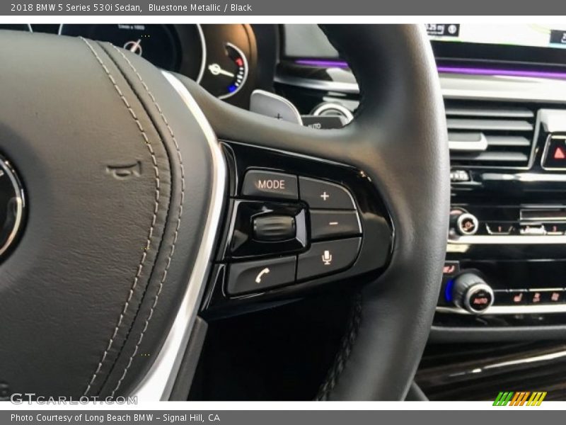 Bluestone Metallic / Black 2018 BMW 5 Series 530i Sedan