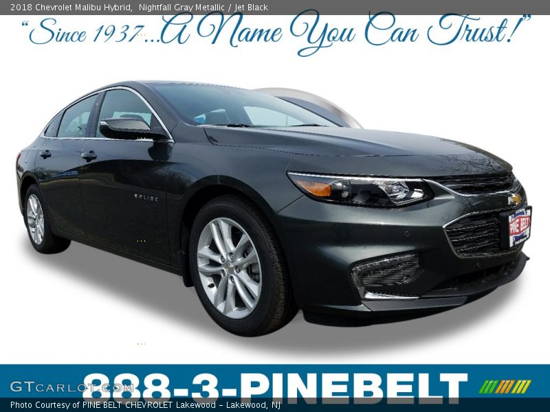 Nightfall Gray Metallic / Jet Black 2018 Chevrolet Malibu Hybrid