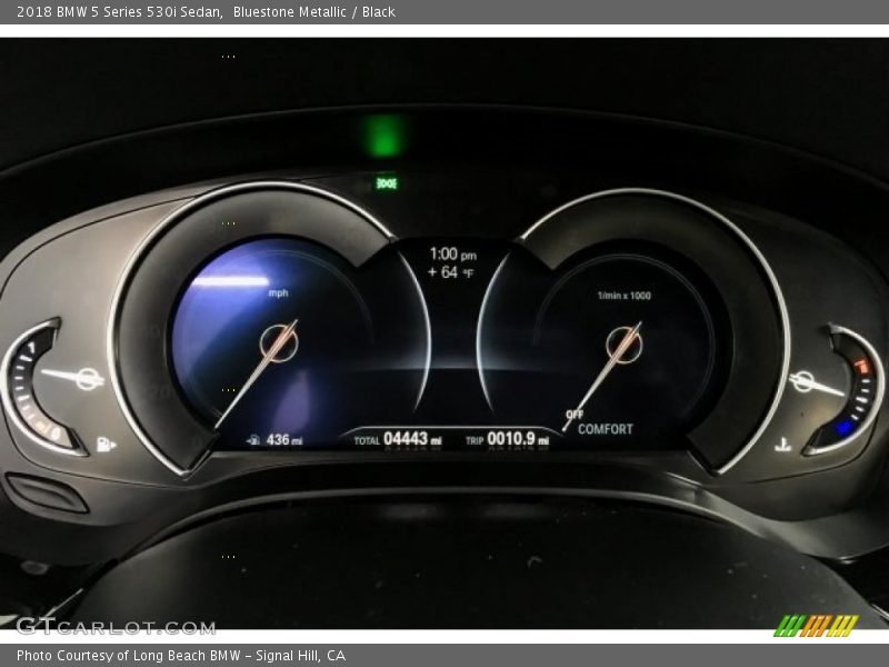 Bluestone Metallic / Black 2018 BMW 5 Series 530i Sedan