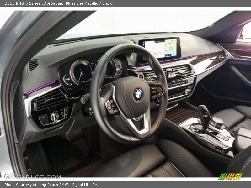 Bluestone Metallic / Black 2018 BMW 5 Series 530i Sedan