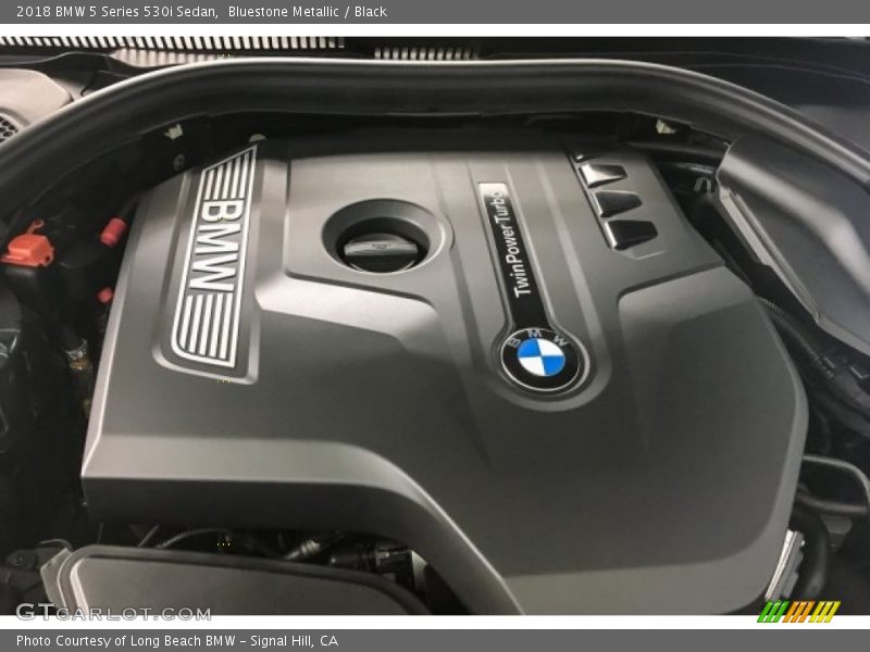 Bluestone Metallic / Black 2018 BMW 5 Series 530i Sedan