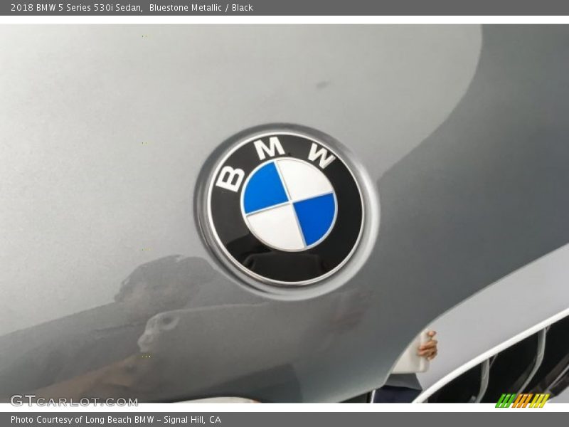 Bluestone Metallic / Black 2018 BMW 5 Series 530i Sedan