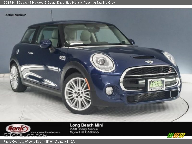 Deep Blue Metallic / Lounge Satellite Gray 2015 Mini Cooper S Hardtop 2 Door