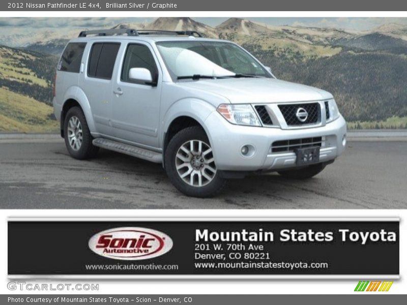 Brilliant Silver / Graphite 2012 Nissan Pathfinder LE 4x4