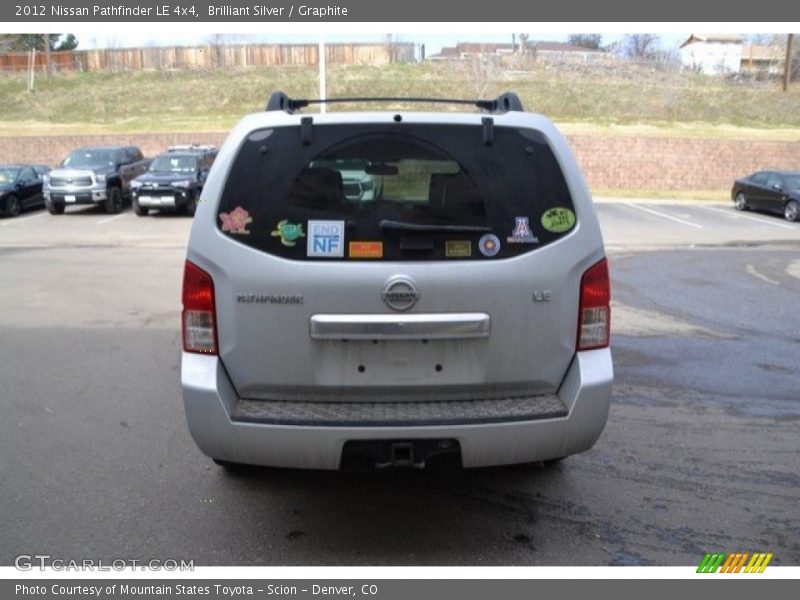 Brilliant Silver / Graphite 2012 Nissan Pathfinder LE 4x4