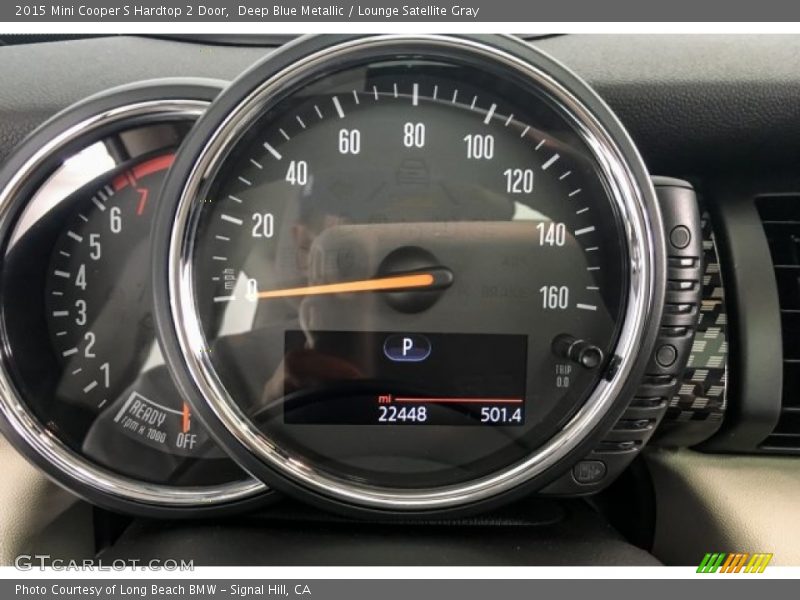 Deep Blue Metallic / Lounge Satellite Gray 2015 Mini Cooper S Hardtop 2 Door