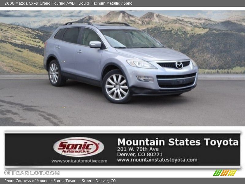 Liquid Platinum Metallic / Sand 2008 Mazda CX-9 Grand Touring AWD