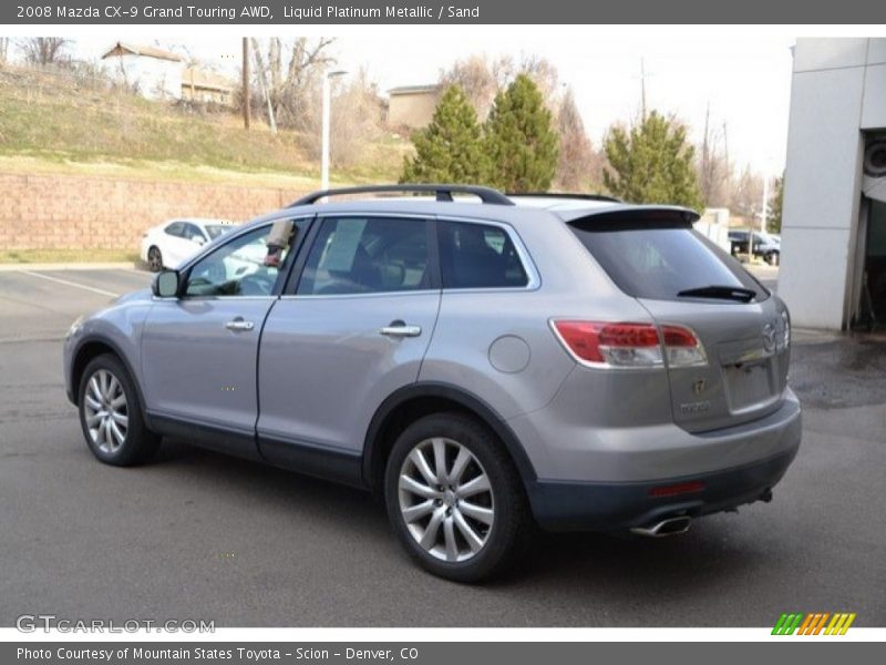 Liquid Platinum Metallic / Sand 2008 Mazda CX-9 Grand Touring AWD
