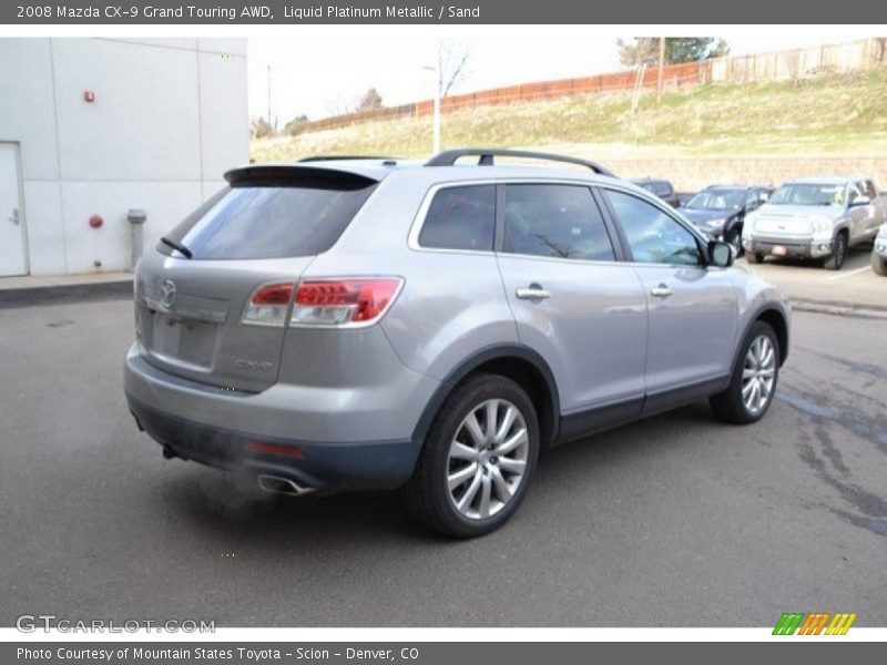 Liquid Platinum Metallic / Sand 2008 Mazda CX-9 Grand Touring AWD