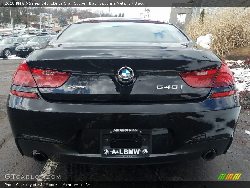 Black Sapphire Metallic / Black 2018 BMW 6 Series 640i xDrive Gran Coupe