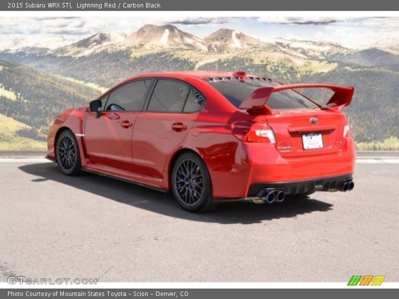 Lightning Red / Carbon Black 2015 Subaru WRX STI