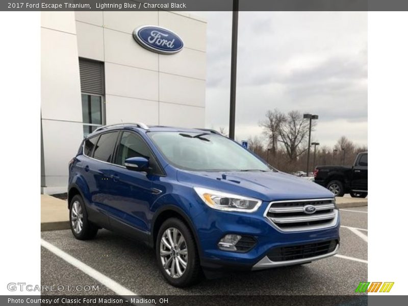 Lightning Blue / Charcoal Black 2017 Ford Escape Titanium