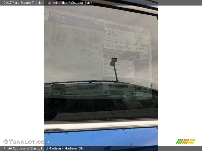 Lightning Blue / Charcoal Black 2017 Ford Escape Titanium
