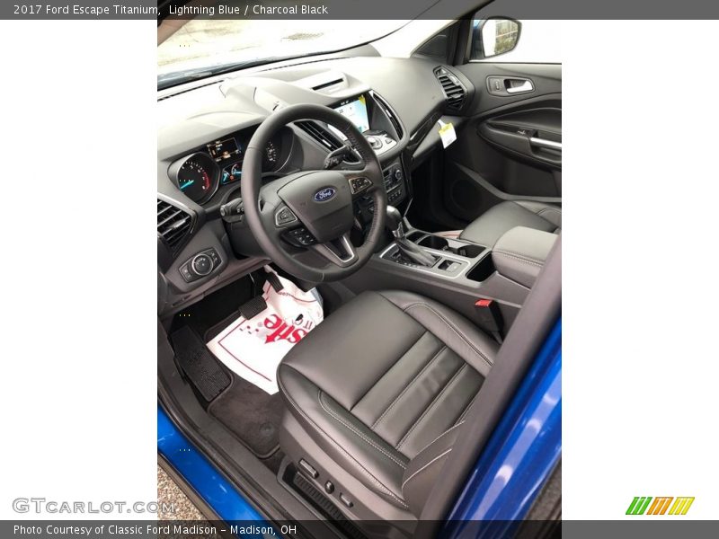 Lightning Blue / Charcoal Black 2017 Ford Escape Titanium