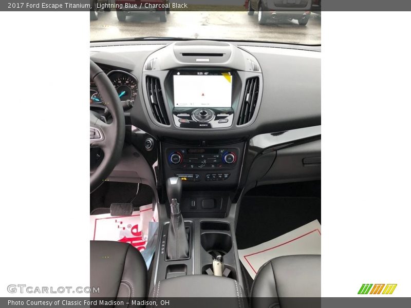 Lightning Blue / Charcoal Black 2017 Ford Escape Titanium