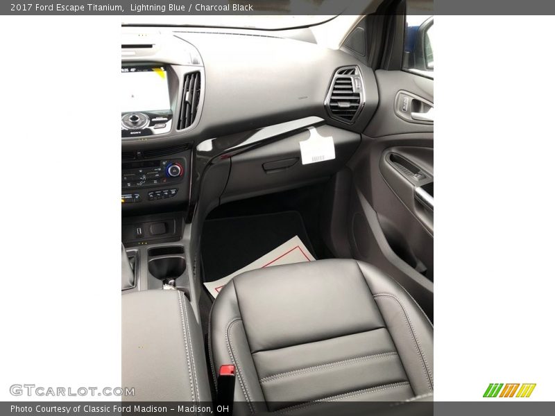 Lightning Blue / Charcoal Black 2017 Ford Escape Titanium
