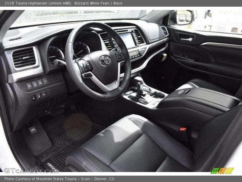 Blizzard White Pearl / Black 2018 Toyota Highlander Limited AWD