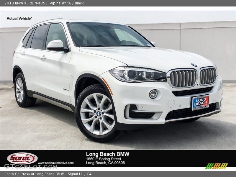 Alpine White / Black 2018 BMW X5 sDrive35i