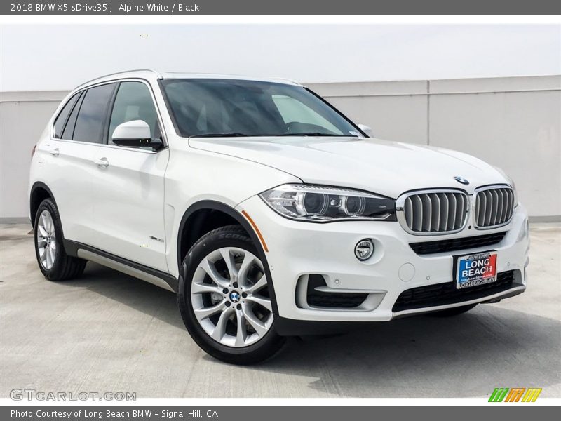 Alpine White / Black 2018 BMW X5 sDrive35i