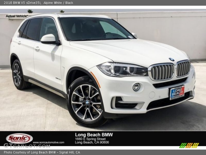 Alpine White / Black 2018 BMW X5 sDrive35i
