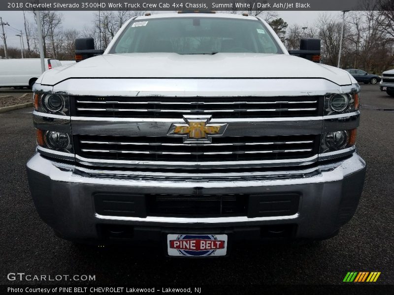Summit White / Dark Ash/Jet Black 2018 Chevrolet Silverado 3500HD Work Truck Crew Cab 4x4 Chassis