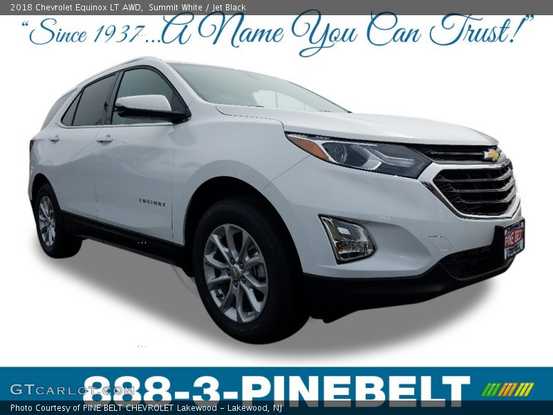 Summit White / Jet Black 2018 Chevrolet Equinox LT AWD