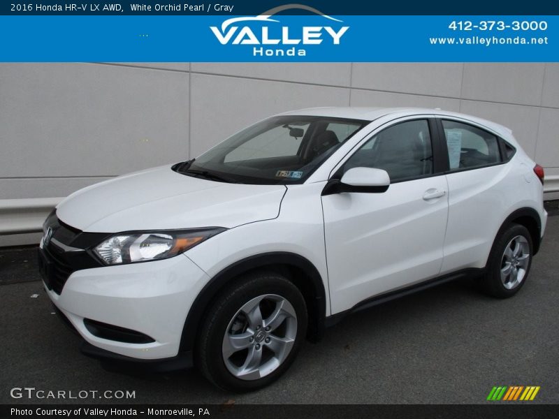 White Orchid Pearl / Gray 2016 Honda HR-V LX AWD