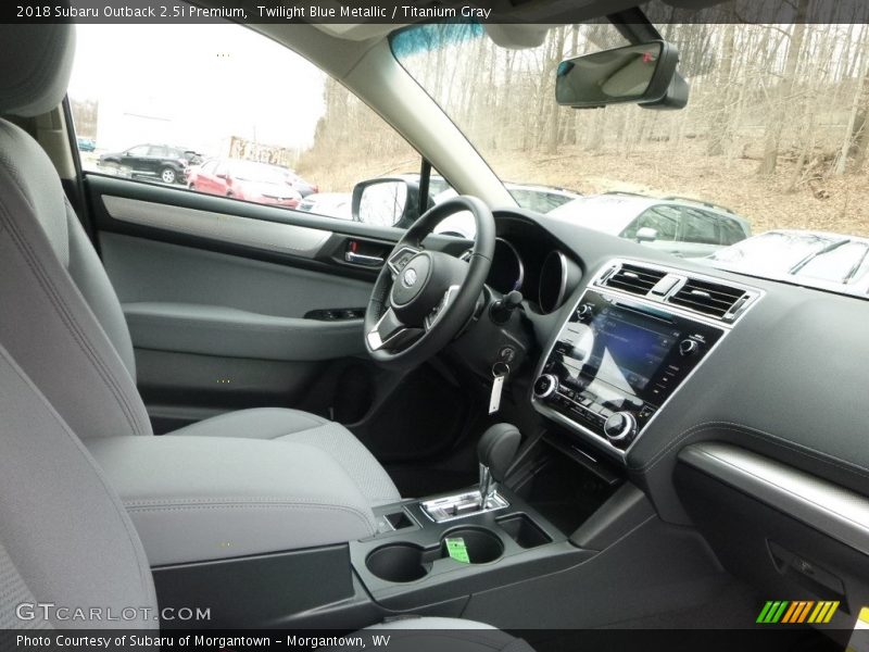 Twilight Blue Metallic / Titanium Gray 2018 Subaru Outback 2.5i Premium